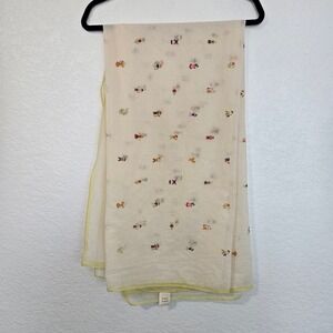 Soleil Soleil Organic Cotton Scarf Folk Art Print